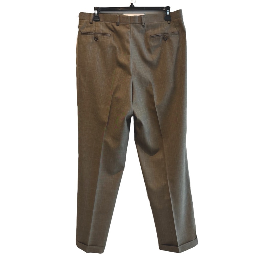 Tommy Hilfiger Dress Pants Offset Buttons Straight Leg Khaki Green Size 34 x‎ 31 - Picture 5 of 8